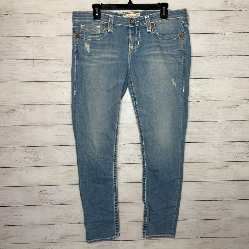 Big Star Vintage Collection Liv Skinny Jeans Size 32 Light Wash - Picture 2 of 6